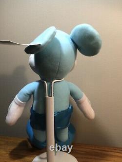 Peluche vintage Mickey Mouse bleu Disney 14 étiquette Jouet-factory Édition spéciale Très rare