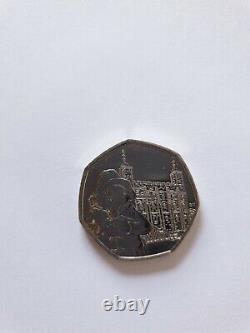 Pièce de 50 pence très rare de Paddington à la Tour de Londres. Édition limitée.