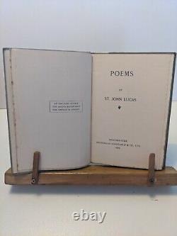 Poèmes De St John Lucas Première Édition 1904 Très Rare Constable De Westminster