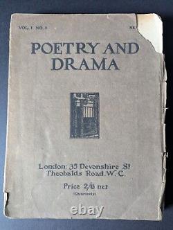 Poésie et Drame, septembre 1913, Édition futuriste italienne, Très rare