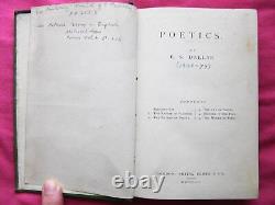 Poétique par E. S. Dallas (1852) Première édition TRÈS RARE