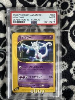 Pokémon 2001 Expédition 1ère ÉDITION Jp MEWTWO? PSA-9 MINT #086 Très Rare?