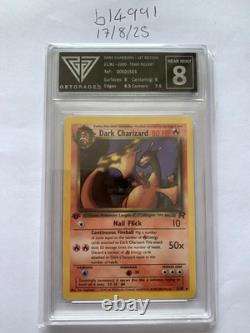 Pokémon TCG Charizard Sombre Équipe Rocket #4 1ère Édition Très Rare 4/82 GG