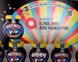 Présentoir d'édition limitée de la Fondation Elton John contre le Sida TRÈS RARE Marmite