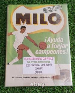Programme / brochure de la Coupe du Monde 1970 au Mexique, édition verte très rare, très bon état, 208 pages