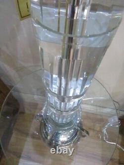 Ralph Lauren Home Edition Limitée Lampe De Table Tall Cut Cristal Très Rare Véritable