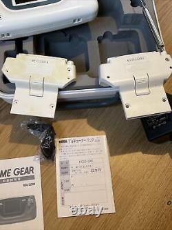 Sega Game Gear White Edition Très Rare, Collectors, Tuner Tv Dans Le Cas Complet