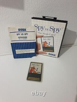 Sega Master Système Spy Vs Spy Carte Italian Variante Complète Très Rare