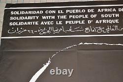 Solidarité Politique De L'ospaaal Original 1978 Cuban Poster. Afrique Du Sud. Très Rare