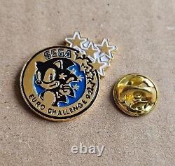 Sonic Le Hérisson Pin SEGA Euro Challange Version Or 1992 TRÈS RARE