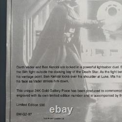 Star Wars Carte en or 24 carats 20 ans Darth contre Obi-Wan #251/500 édition limitée très rare