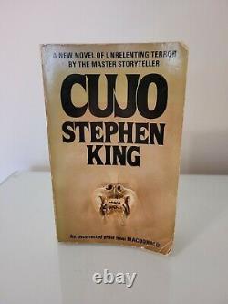 Stephen King Cujo Preuve Non Corrigée 1ère Édition Macdonald 1991 Très Rare