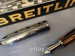 Stylo Breitling. Très rare ! Édition limitée oversize œil de tigre Avenger écaille de tortue