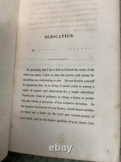 TRÈS RARE 1836 Les Œuvres Poétiques de Bulwer, Édition Baudry, Relié en Cuir