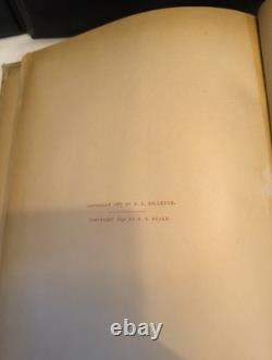 TRÈS RARE ! 1re édition du livre de cuisine antique de la Maison-Blanche Gillette & Peale 1887-1889