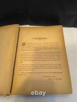 TRÈS RARE ! 1re édition du livre de cuisine antique de la Maison-Blanche Gillette & Peale 1887-1889