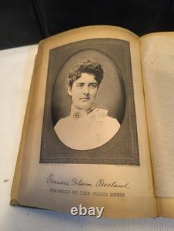 TRÈS RARE ! 1re édition du livre de cuisine antique de la Maison-Blanche Gillette & Peale 1887-1889