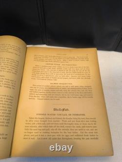 TRÈS RARE ! 1re édition du livre de cuisine antique de la Maison-Blanche Gillette & Peale 1887-1889