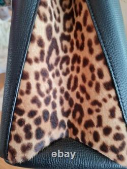 TRÈS RARE Édition Limitée Sac Tote Moyen Burberry Imprimé Léopard Noir