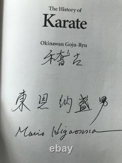 TRÈS RARE L'Histoire du Karate Morio Higaonna 1ère Édition 1996. Copie Signée