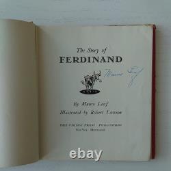 TRÈS RARE L’histoire de Ferdinand signé Munro Leaf 1938 1re édition 14e impression
