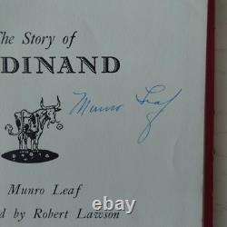 TRÈS RARE L’histoire de Ferdinand signé Munro Leaf 1938 1re édition 14e impression