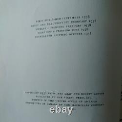 TRÈS RARE L’histoire de Ferdinand signé Munro Leaf 1938 1re édition 14e impression