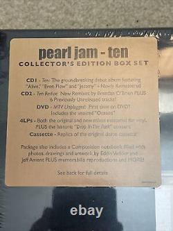 Ten Collector's Edition Box Set Pearl Jam Still Factory Seeled Très Rare