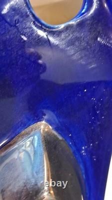 Théière très rare de Gary Seymour, édition limitée 6/10. 2 becs verseurs. Alien. Ton bleu.