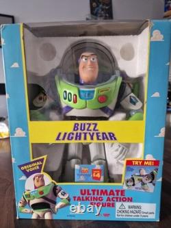 Toy Story Thinkway Toys Buzz Lightyear 1995 1ère Édition Étiquette Jaune TRÈS RARE
