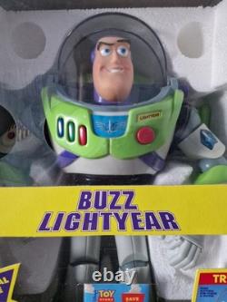 Toy Story Thinkway Toys Buzz Lightyear 1995 1ère Édition Étiquette Jaune TRÈS RARE
