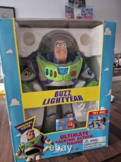 Toy Story Thinkway Toys Buzz Lightyear 1995 1ère Édition Étiquette Jaune TRÈS RARE