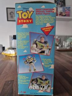 Toy Story Thinkway Toys Buzz Lightyear 1995 1ère Édition Étiquette Jaune TRÈS RARE