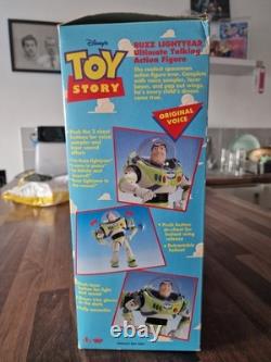Toy Story Thinkway Toys Buzz Lightyear 1995 1ère Édition Étiquette Jaune TRÈS RARE