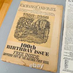 Très Rare 1968 Échange & Mart Magazine 100e Anniversaire Ed. Avec 1ère Édition Pullout