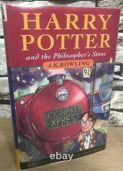 Très Rare 1ère Édition 2ème Impression The Philosophers Stone Harry Potter Hardback
