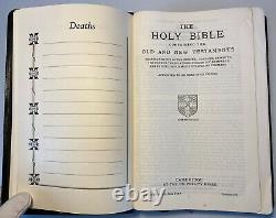 Très Rare Cambridge King James Version Sainte Bible, Fine Pinseal Maroc Cuir