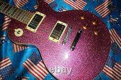 Très Rare Epiphone Les Paul In Pink Glitter Sparkle Ltd Edition Collectable 1997