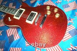 Très Rare Epiphone Les Paul In Red Glitter Sparkle Ltd Edition Collectable 1997