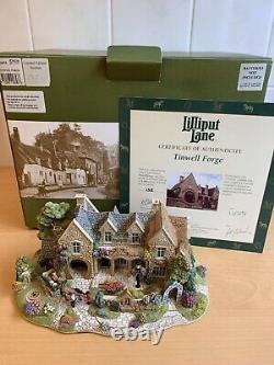 Très Rare Lilliput Lane. Tinwell Forge Ltd Ed De 2000 Illuminated Box And Coa