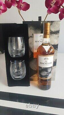 Très Rare Whisky Macallan Amber Edition Limitée Avec 2 Verres 70cl 40%