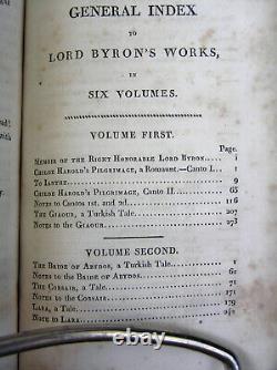 Très Rare Œuvres De Lord Byron. 1819. 6 Volumes. Première Édition