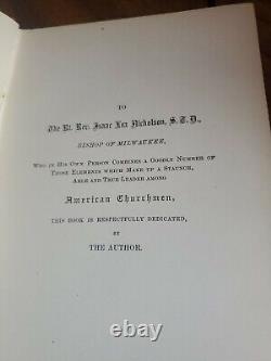 Très rare 1892 Certains ecclésiastiques américains Première édition par Frederic Cook Morehouse