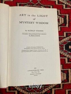 Très rare 1935 Rudolf Steiner Art à la lumière de la sagesse du mystère Première édition