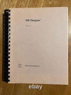 Très rare 1991 DSP Designer, Version 1.2 (Rev. D), par Zola Technologies, Inc.