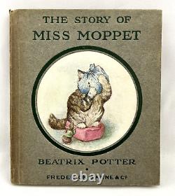 Très rare ! 1ère édition Beatrix Potter L'histoire de Miss Moppet