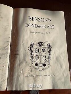 Très rare 1ère édition Benson, l'art du bondage, offre d'achat invitée