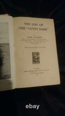 Très rare 1ère édition reliée de 'The Log Of The Cutty Sark' de Basil Lubbock