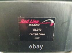 Très rare Ferrari Enzo 2002 Rouge Redline RL012 Édition Limitée 1/43