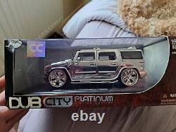 Très rare Jada Dub City Platinum 124 Édition Chrome Limitée Hummer H2